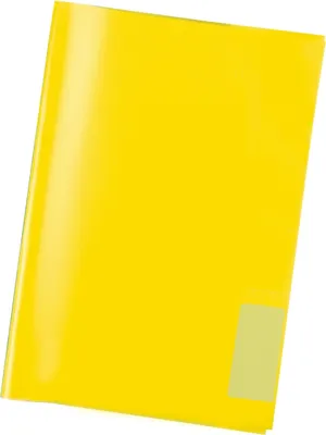 Produktbild von Heftschoner A5 PP transparent/gelb Packung mit 25 Stück