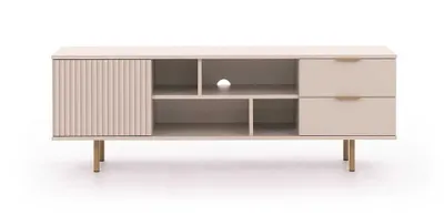 Zdjęcie produktu dla Szafka RTV NUBIA NB-06 w Stylu LOFT Szerokość 150 cm 2 szuflady 1 drzwiczki Kaszmir