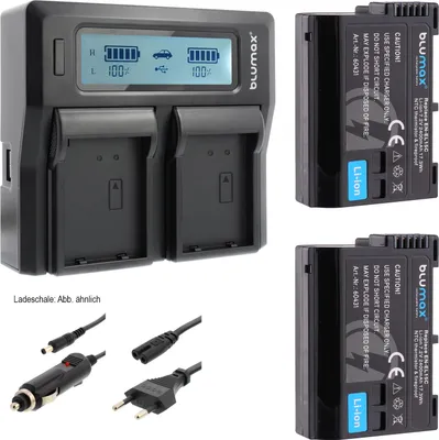 Produktbild von 2x Akku + Lader für Nikon EN-EL15C  A/B/C Z5 Z6 Z7 II D7500 2400 mAh
