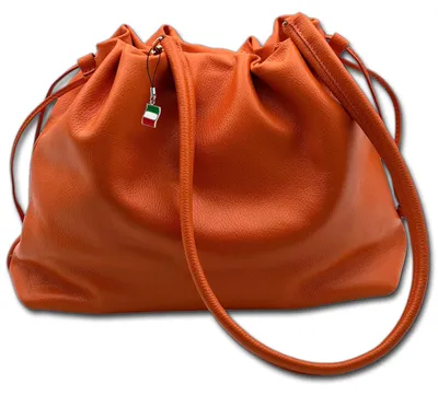 Imagen del producto de Bolso de hombro, tipo bandolera, color naranja, para mujer, de cuero, modelo Florence, 8x42x30 cm, referencia D3OTF197O3