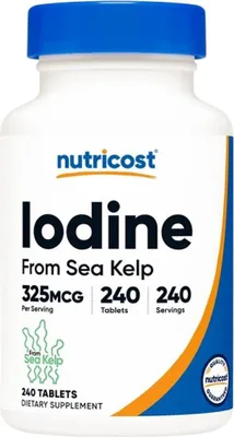 Productafbeelding van Nutricost | Jodium 325 mcg | Afkomstig van zeewier