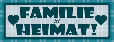 Produktbild von vianmo Holzschild 10x27 cm Familie ist Heimat Dekoration
