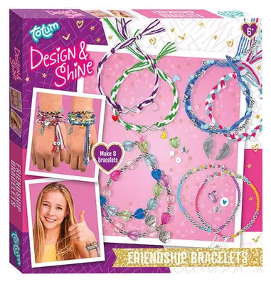 Produktbild von Totum Armbnder basteln Design & Shine - Freundschaftsarmbnder Bastelset