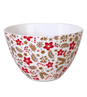 Produktbild von Schale Blumen, rot gold, Blume, Müslischale, Geschenkidee Schälchen