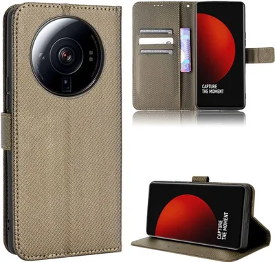 Produktbild von König Design Hülle kompatibel mit Xiaomi 12S Ultra Kunstleder Handyhülle - Handy Case Braun