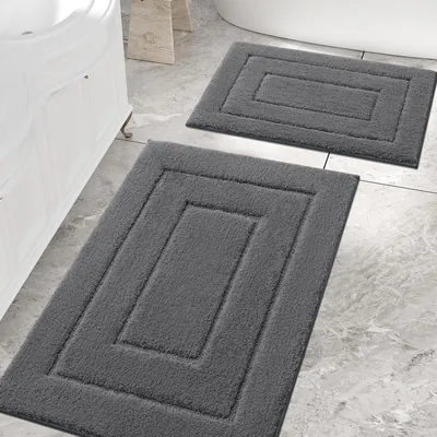 Produktbild von Mikrofaser Badezimmerteppich Set, 2-teilig und rutschfest