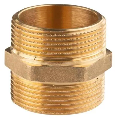 Produktbild von Messing Gewinde-Fitting Doppelnippel 1 1/2''AG - 1 1/2''AG (DN 40) - schwere Ausführung