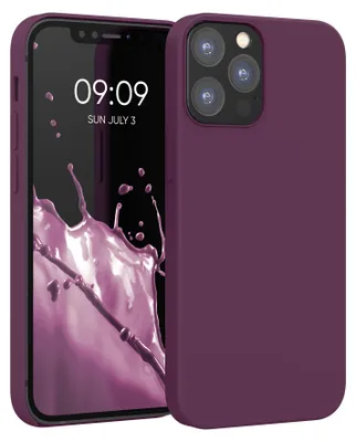 Produktbild von kwmobile Handyhülle für iPhone 12 Hülle / iPhone 12 Pro Hülle - Silikon Handy Case - weiche Oberfläche - kabelloses Laden - Bordeaux Violett