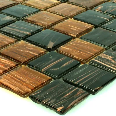 Produktbild von Glasmosaik Fliesen Goldstar Braun Mix