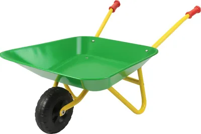 Produktbild von PlayFun Kinderschubkarre aus Metall grün
