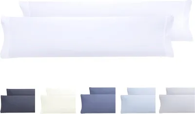Productafbeelding van Paar superzachte hypoallergene witte kussenslopen 150x40cm
