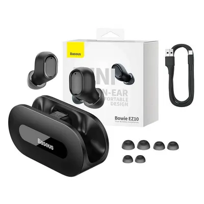Zdjęcie produktu dla Słuchawki bezprzewodowe TWS Bluetooth 5.3 Baseus Bowie EZ10 - czarne