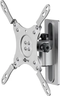 Immagine prodotto di Goobay 71987 Supporto a parete per TV di base Caravan TILT (M), argento - supporto per TV da 13 a 43 pollici (33 - 109 cm), max. 15 kg, completamente mobile: girevole e inclinabile