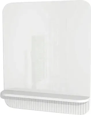 Obrázek produktu pro Zrcadlo do koupelny Devo Gloria 2.0 s bílou poličkou 86 x 86 cm GL2-LUPL86-2-F83