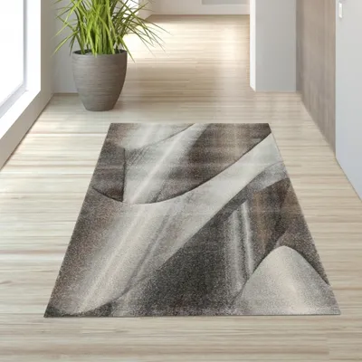 Produktbild von Abstrakter Teppich in grau-silber Größe - 80 x 150 cm