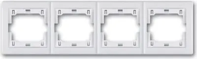 Produktbild von Abdeckrahmen 4-fach horizontal Weiß