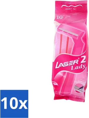 Zdjęcie produktu dla Benson - Laser Twin Women - Jednorazowa maszynka do golenia - Dla kobiet - 10 ostrzy - Value pack - 10 sztuk