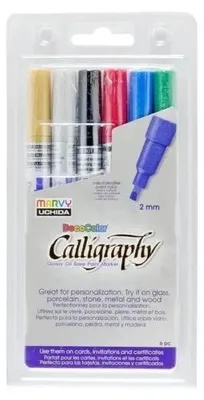 Immagine prodotto di Set di 6 pennarelli per calligrafia - Marvy
