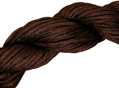 30 Meter Makramee Schnur - 1 mm Farbe: Braun für DIY Schmuck
