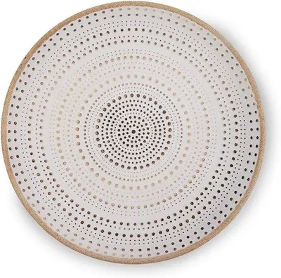 Productafbeelding van Decoratieve houten schaal, 28x28 cm - Moderne fruitschaal en decoratieve schaal in wit