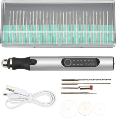 Obrázek produktu pro Gravírovací pero - přenosné, bezdrátové nabíjení, 3 rychlosti, DIY vrtání, řezání, broušení, gravírování na kov, stříbro