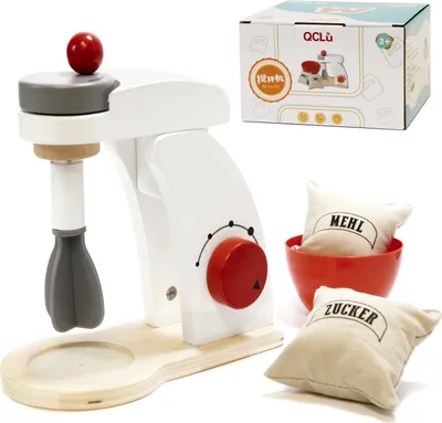 Produktbild von Aga Küchenmaschine aus Holz + Zubehör weiß