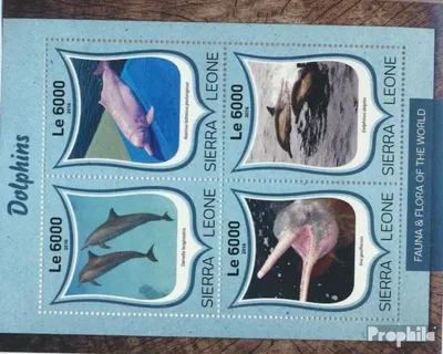 Produktbild von Briefmarken Sierra Leone 2016 Mi 7603-7606 Kleinbogen (kompl. Ausg.) postfrisch Delfine