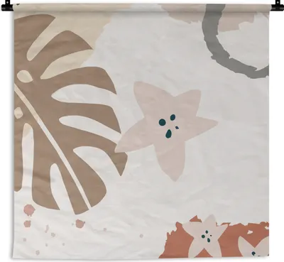 Produktbild von MuchoWow® Wandteppich Wandbehang Sommer - Stern - Weiß 150x150 cm Tapisserie Dekoration Wandtuch - Wohnaccessoires - Modernes