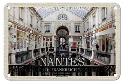 Produktbild von Blechschild Reise 18x12cm Nantes Frankreich Passage Pommeraye Schild