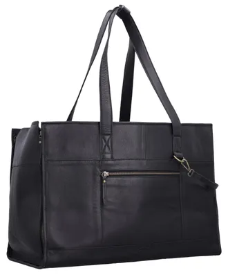 Ledertransporttasche für Hunde, schwarz, 48x24x32 cm