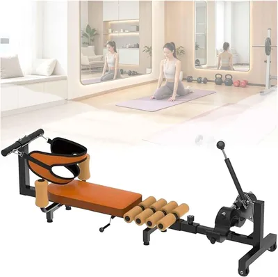 Produktbild von Heimfitness-Inversionstisch zur Traktion der Lendenwirbelsäule, Rückendehnungsbank mit Zervikaltraktion und Rückenstrecker-Dekompressionsbank für die Lendenwirbelsäulen- und Halsmassage zu Hause