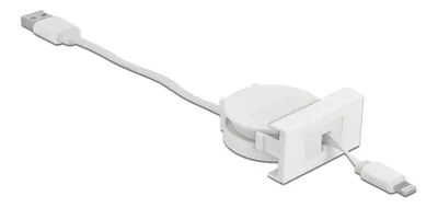 Obrázok produktu pre DeLOCK 81331, 0,62 m, Lightning, USB A, Samec, Samec, Biela