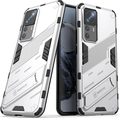 Produktbild von Armor Hülle für Xiaomi 12T/12T Pro/Redmi K50 Ultra, Hybrid PC TPU Bumper Stoßfestes Schutzhülle mit Standfunktion Orange