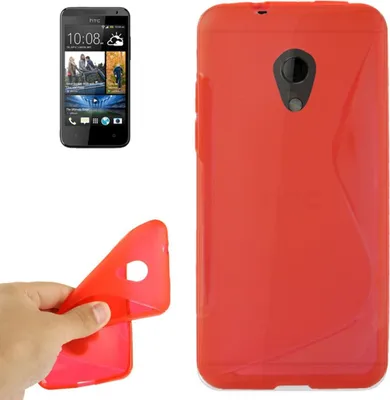 Produktbild von Handyhülle TPU-Schutzhülle für HTC Desire 700 rot