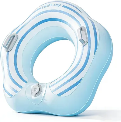 Produktbild von Schwimmring Erwachsene 85cm PVC Doppelgriffe kippsicher Poolring.