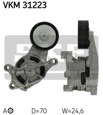 Produktbild von SKF VKM 31223 Spannrolle Keilrippenriemen für VW GOLF VI (5K1) Golf V Schrägheck (1K1) Polo Schrägheck (6R1, 6C1) Passat Variant (3C5) für AUDI