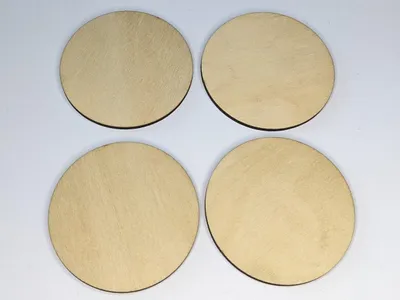 20 Holz-Bastelscheiben rund, 6 cm, 2,5 mm, für Weihnachtsanhänger