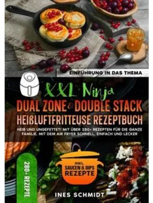 Obrázek produktu pro XXL Ninja Dual Zone & Double Stack Heißluftfritteuse Rezeptbuch