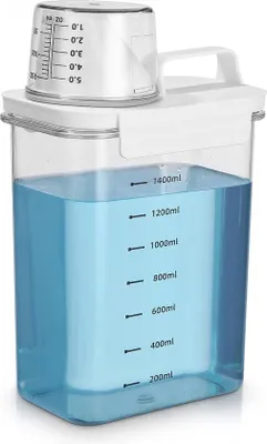 Produktbild von Famanu Wasmitteldispenser 1800 ml mit Maßbecher - Transparent