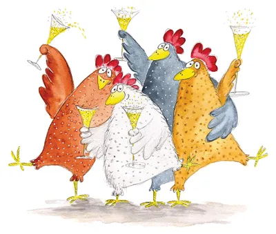 Produktbild von Serviette "Celebrating Chickens", 20 Stück