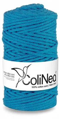 Produktbild von ColiNea Makramee Garn 3 mm Baumwolle 100m Blau