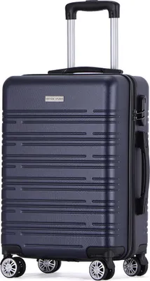 Produktbild von VERTICAL STUDIO "Halmstad" 20" Handgepäck Koffer, 33,3 l, 4 Rollen, Teleskopgriff, Kofferschloss, leicht, robust, für Flugreisen navy | VS-144