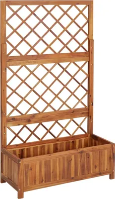 Produktbild von Hochbeet mit Spalier 85x38x150 cm Massivholz Akazie