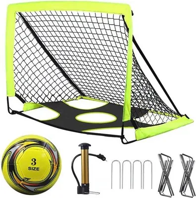 Produktbild von Famanu Faltbare Fußballtore 120x90x90 cm - Tragbare Pop-Up Tore für Kinder
