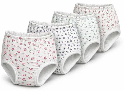 Produktbild von Damen Slips 4er Pack 100% Baumwolle – Taillenslip mit hohem Bund, bequeme Unterhosen Damen, atmungsaktiv, Weiß & Blumenmuster, Gr. 36/38–56/58 Weiß/Blumen 36/38