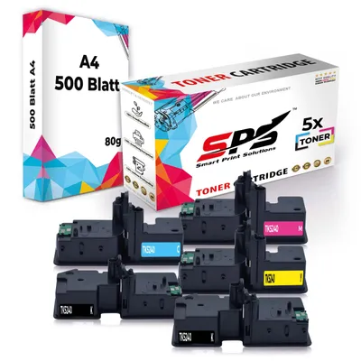 Produktbild von Druckerpapier A4 + 5x Multipack Set Kompatibel für OKI C 542 DN (46490607, 46490606, 46490605, 46490608) Toner