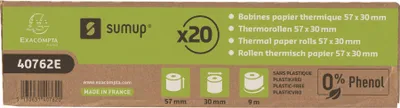 Immagine prodotto di Rotolo termico Exacompta 40762E 57mmx9m 20pz.