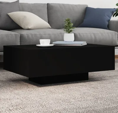 Produktbild von Couchtisch mit LED-Leuchten Schwarz 85x55x31 cm , Couchtische 2024 Neu