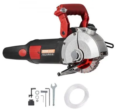 Zdjęcie produktu dla Frezarka do rowków ściennych VEVOR 4800 W, frezarka do ścian 6500 obr./min, frezarka do ścian o głębokości 34 mm i szerokości 38 mm, elektryczna frezarka do rowków 54 x 20 x 24 cm, średnica brzeszczotu φ125 mm