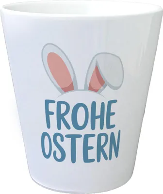 Produktbild von Frohe Ostern Blumentopf mit niedlichen Hasenohren